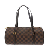 LOUIS VUITTON ルイヴィトン ダミエ パピヨン GM ブラウン N51303 レディース ダミエキャンバス ハンドバッグ Bランク 中古 銀蔵