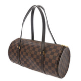LOUIS VUITTON ルイヴィトン ダミエ パピヨン GM ブラウン N51303 レディース ダミエキャンバス ハンドバッグ Bランク 中古 銀蔵