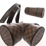 LOUIS VUITTON ルイヴィトン ダミエ パピヨン GM ブラウン N51303 レディース ダミエキャンバス ハンドバッグ Bランク 中古 銀蔵