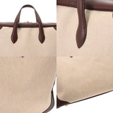 HERMES エルメス ヴィクトリア 50 ボストンバッグ エクリュ/ルージュアッシュ - ユニセックス トリヨンクレマンス トワルアッシュ ハンドバッグ Bランク 中古 銀蔵