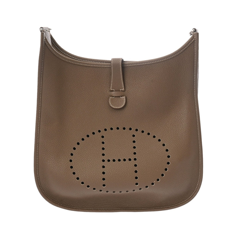 HERMES エルメス エヴリン3 GM エトゥープ T刻印(2015年頃) ユニセックス トリヨンクレマンス ショルダーバッグ ABランク 中古 銀蔵