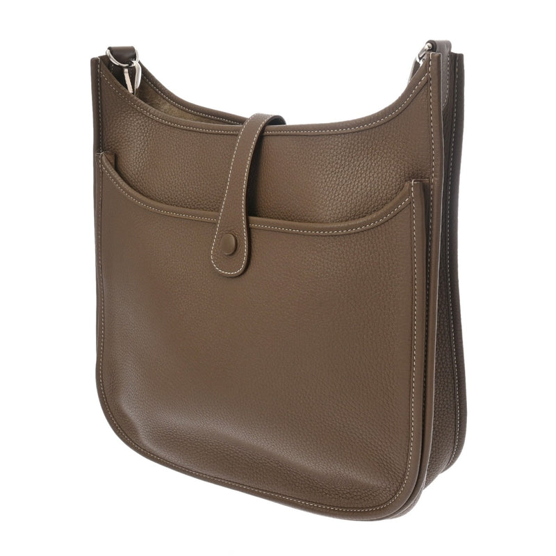 HERMES エルメス エヴリン3 GM エトゥープ T刻印(2015年頃) ユニセックス トリヨンクレマンス ショルダーバッグ ABランク 中古 銀蔵