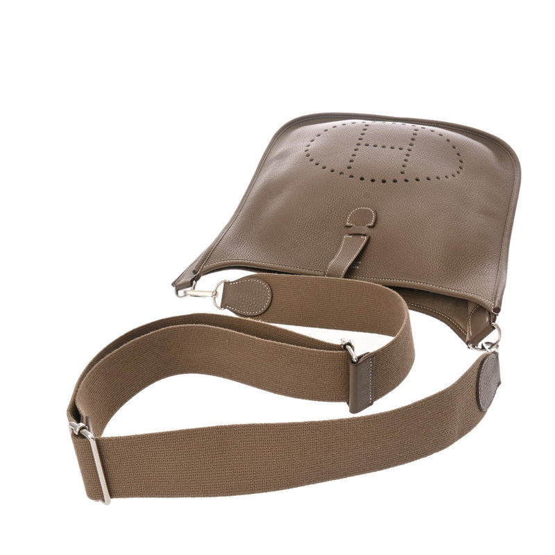 HERMES エルメス エヴリン3 GM エトゥープ T刻印(2015年頃) ユニセックス トリヨンクレマンス ショルダーバッグ ABランク 中古 銀蔵