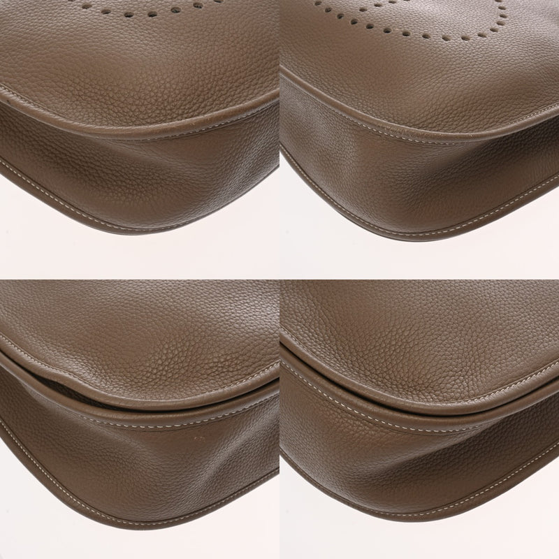 HERMES エルメス エヴリン3 GM エトゥープ T刻印(2015年頃) ユニセックス トリヨンクレマンス ショルダーバッグ ABランク 中古 銀蔵