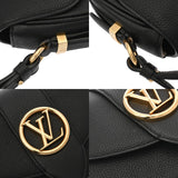 LOUIS VUITTON ルイヴィトン LVポンヌフ ソフト PM ノワール M58727 レディース レザー ショルダーバッグ Aランク 中古 銀蔵