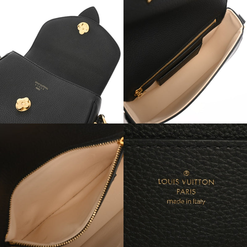 LOUIS VUITTON ルイヴィトン LVポンヌフ ソフト PM ノワール M58727 レディース レザー ショルダーバッグ Aランク 中古 銀蔵