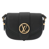 LOUIS VUITTON ルイヴィトン LVポンヌフ ソフト PM ノワール M58727 レディース レザー ショルダーバッグ Aランク 中古 銀蔵