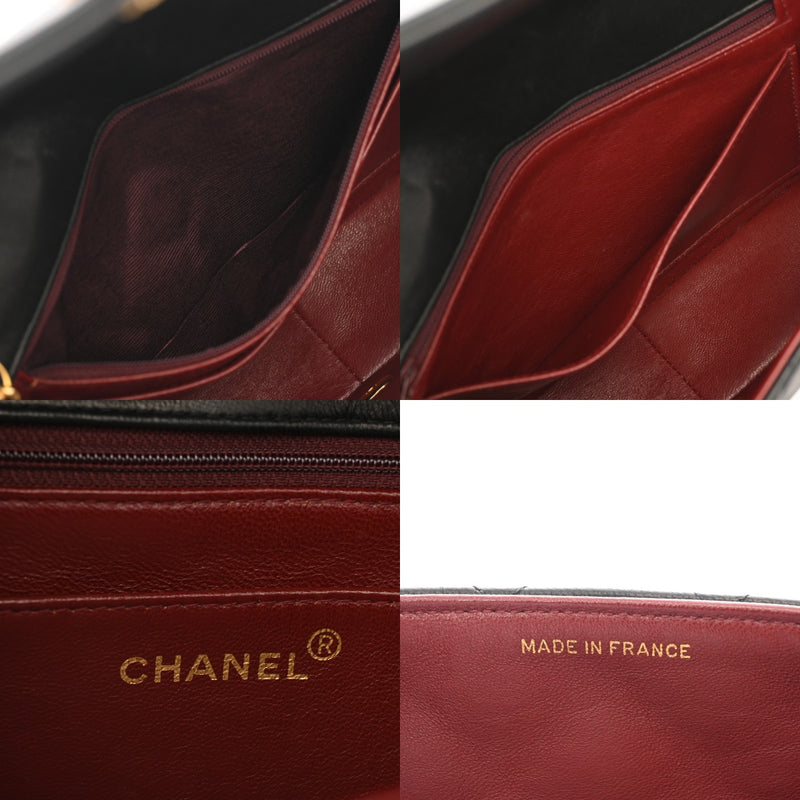 CHANEL シャネル マトラッセ ダイアナ 25cm チェーンショルダー ブラック A01165 レディース ラムスキン ショルダーバッグ Bランク 中古 銀蔵