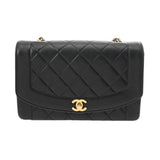 CHANEL シャネル マトラッセ ダイアナ 25cm チェーンショルダー ブラック A01165 レディース ラムスキン ショルダーバッグ Bランク 中古 銀蔵