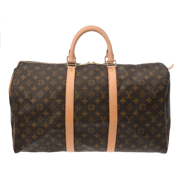 LOUIS VUITTON ルイヴィトン モノグラム キーポル 50 ブラウン M41426 ユニセックス モノグラムキャンバス ボストンバッグ Aランク 中古 銀蔵
