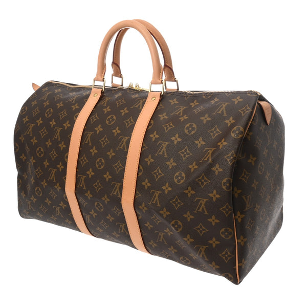 LOUIS VUITTON ルイヴィトン モノグラム キーポル 50 ブラウン M41426 ユニセックス モノグラムキャンバス ボストンバッグ Aランク 中古 銀蔵