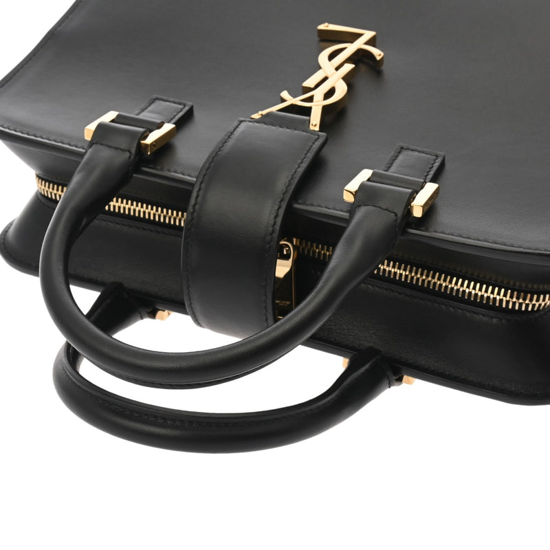 P*O様 YSL（サンローラン） ブラックレザー　ハンドバッグ　ベイビーカバス サンローラン ベイビーカバス ブラック サンローラン SAINT LAURENT