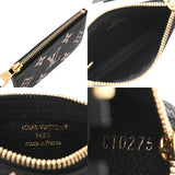 LOUIS VUITTON ルイヴィトン モノグラムアンプラント ポシェットクレ ブラック ベージュ M80885 レディース レザー コインケース Aランク 中古 銀蔵