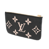 LOUIS VUITTON ルイヴィトン モノグラムアンプラント ポシェットクレ ブラック ベージュ M80885 レディース レザー コインケース Aランク 中古 銀蔵