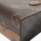 LOUIS VUITTON ルイヴィトン モノグラムリバース オンザゴー PM ブラウン M46373 レディース モノグラムキャンバス ハンドバッグ Aランク 中古 銀蔵