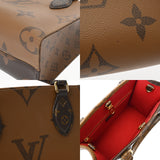 LOUIS VUITTON ルイヴィトン モノグラムリバース オンザゴー PM ブラウン M46373 レディース モノグラムキャンバス ハンドバッグ Aランク 中古 銀蔵