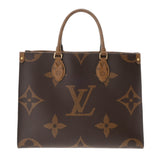 LOUIS VUITTON ルイヴィトン モノグラムリバース オンザゴー MM ブラウン M45321 レディース モノグラムキャンバス ハンドバッグ Aランク 中古 銀蔵