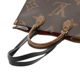LOUIS VUITTON ルイヴィトン モノグラムリバース オンザゴー MM ブラウン M45321 レディース モノグラムキャンバス ハンドバッグ Aランク 中古 銀蔵