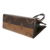LOUIS VUITTON ルイヴィトン モノグラムリバース オンザゴー MM ブラウン M45321 レディース モノグラムキャンバス ハンドバッグ Aランク 中古 銀蔵