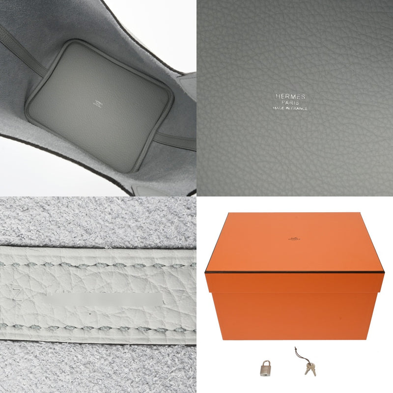 HERMES エルメス ピコタン ロック MM ブルーペール Z刻印(2021年頃) レディース トリヨンクレマンス ハンドバッグ 新同 中古 銀蔵