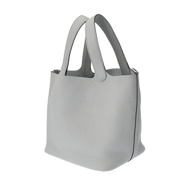HERMES エルメス ピコタン ロック MM ブルーペール Z刻印(2021年頃) レディース トリヨンクレマンス ハンドバッグ 新同 中古 銀蔵
