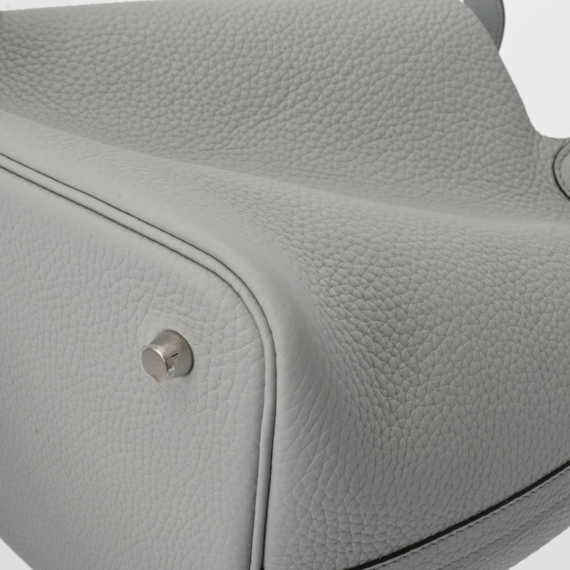 HERMES エルメス ピコタン ロック MM ブルーペール Z刻印(2021年頃) レディース トリヨンクレマンス ハンドバッグ 新同 中古 銀蔵