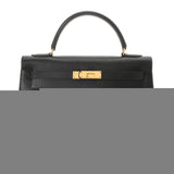 HERMES エルメス ケリー32 外縫い ブラック □A刻印(1997年頃) レディース アルデンヌ 2WAYバッグ Aランク 中古 銀蔵