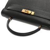 HERMES エルメス ケリー32 外縫い ブラック □A刻印(1997年頃) レディース アルデンヌ 2WAYバッグ Aランク 中古 銀蔵