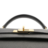 HERMES エルメス ケリー32 外縫い ブラック □A刻印(1997年頃) レディース アルデンヌ 2WAYバッグ Aランク 中古 銀蔵