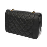 CHANEL シャネル マトラッセ ダイアナ 25cm チェーンショルダー ブラック A01165 レディース ラムスキン ショルダーバッグ Aランク 中古 銀蔵
