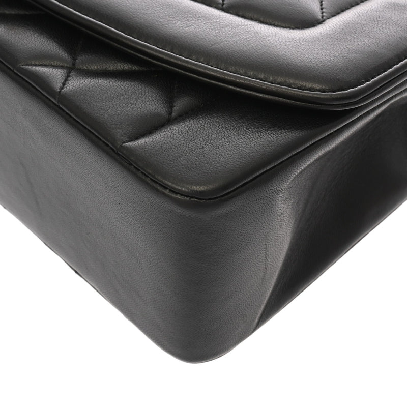 CHANEL シャネル マトラッセ ダイアナ 25cm チェーンショルダー ブラック A01165 レディース ラムスキン ショルダーバッグ Aランク 中古 銀蔵