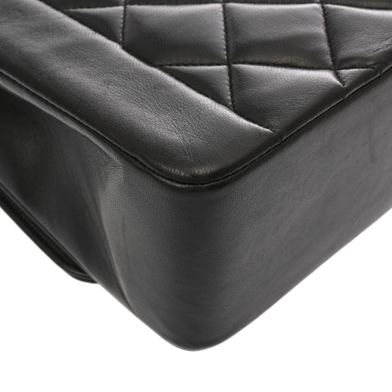 CHANEL シャネル マトラッセ ダイアナ 25cm チェーンショルダー ブラック A01165 レディース ラムスキン ショルダーバッグ Aランク 中古 銀蔵