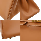 HERMES エルメス バーキン 35 ナチュラル □F刻印(2002年頃) ユニセックス ヴォーシャモニー ハンドバッグ Aランク 中古 銀蔵