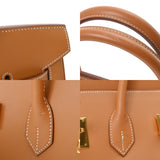 HERMES エルメス バーキン 35 ナチュラル □F刻印(2002年頃) ユニセックス ヴォーシャモニー ハンドバッグ Aランク 中古 銀蔵