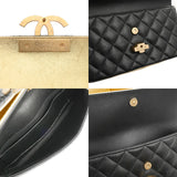 CHANEL シャネル マトラッセ チェーンショルダー Wフラップ ブラック レディース ラムスキン ショルダーバッグ ABランク 中古 銀蔵