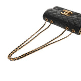 CHANEL シャネル マトラッセ チェーンショルダー Wフラップ ブラック レディース ラムスキン ショルダーバッグ ABランク 中古 銀蔵