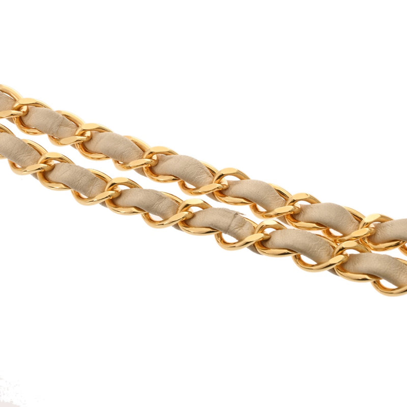 CHANEL シャネル マトラッセ ダイアナ チェーンショルダー 22cm ベージュ A01164 レディース ラムスキン ショルダーバッグ ABランク 中古 銀蔵