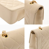 CHANEL シャネル マトラッセ ダイアナ チェーンショルダー 22cm ベージュ A01164 レディース ラムスキン ショルダーバッグ ABランク 中古 銀蔵