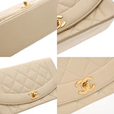CHANEL シャネル マトラッセ ダイアナ チェーンショルダー 22cm ベージュ A01164 レディース ラムスキン ショルダーバッグ ABランク 中古 銀蔵