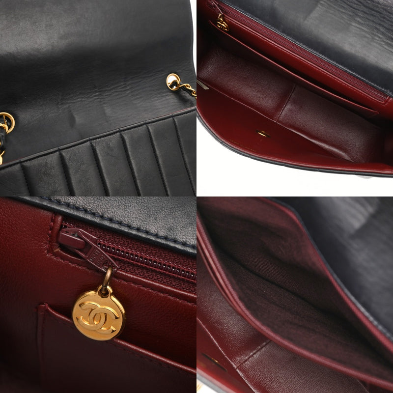 CHANEL シャネル マドモアゼル チェーンショルダー ブラック レディース ラムスキン ショルダーバッグ Bランク 中古 銀蔵