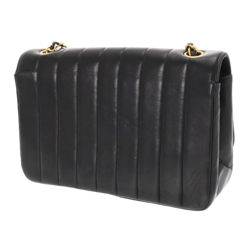 CHANEL シャネル マドモアゼル チェーンショルダー ブラック レディース ラムスキン ショルダーバッグ Bランク 中古 銀蔵