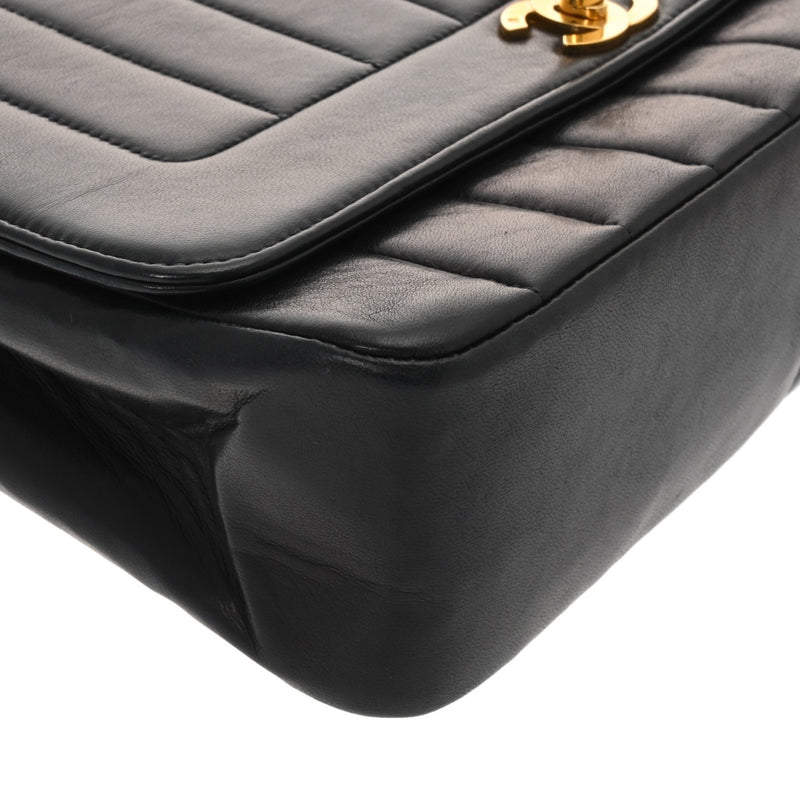 CHANEL シャネル マドモアゼル チェーンショルダー ブラック レディース ラムスキン ショルダーバッグ Bランク 中古 銀蔵