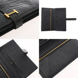 HERMES エルメス ベアンスフレ ブルーマリン X刻印(2016年頃) レディース アリゲーターマット 長財布 Bランク 中古 銀蔵