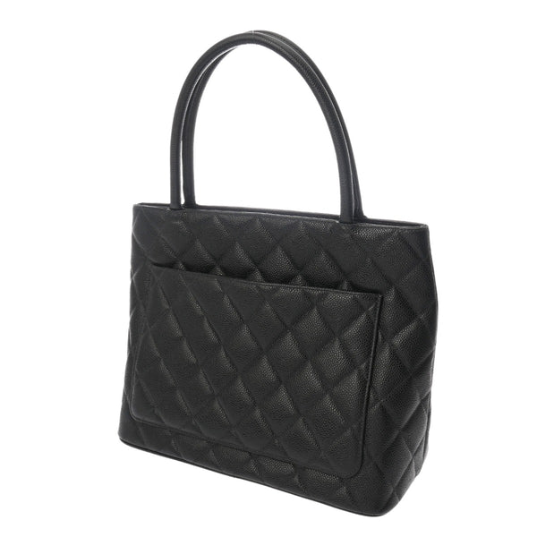 CHANEL シャネル 復刻トート ブラック A01804 レディース キャビアスキン トートバッグ ABランク 中古 銀蔵