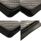 CHANEL シャネル マトラッセ プッシュロック  チェーンショルダー  23cm ブラック レディース ラムスキン ショルダーバッグ ABランク 中古 銀蔵