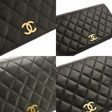 CHANEL シャネル マトラッセ プッシュロック  チェーンショルダー  23cm ブラック レディース ラムスキン ショルダーバッグ ABランク 中古 銀蔵