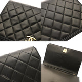 CHANEL シャネル マトラッセ プッシュロック  チェーンショルダー  23cm ブラック レディース ラムスキン ショルダーバッグ ABランク 中古 銀蔵