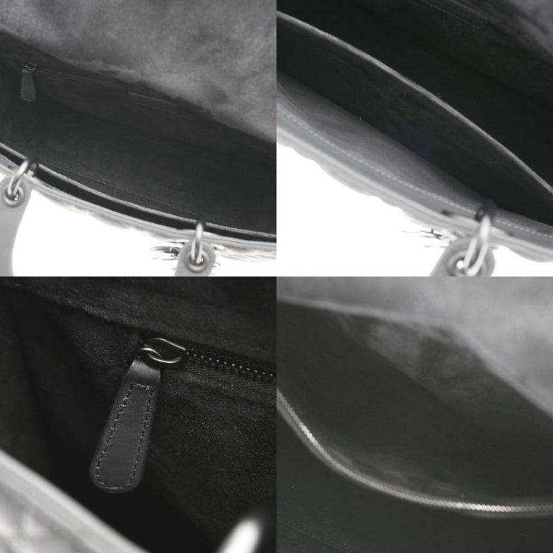 CHRISTIAN DIOR クリスチャンディオール レディディオール ラージ ブラック M0566SLOI_M989 レディース ウルトラマットカーフ ハンドバッグ Aランク 中古 銀蔵