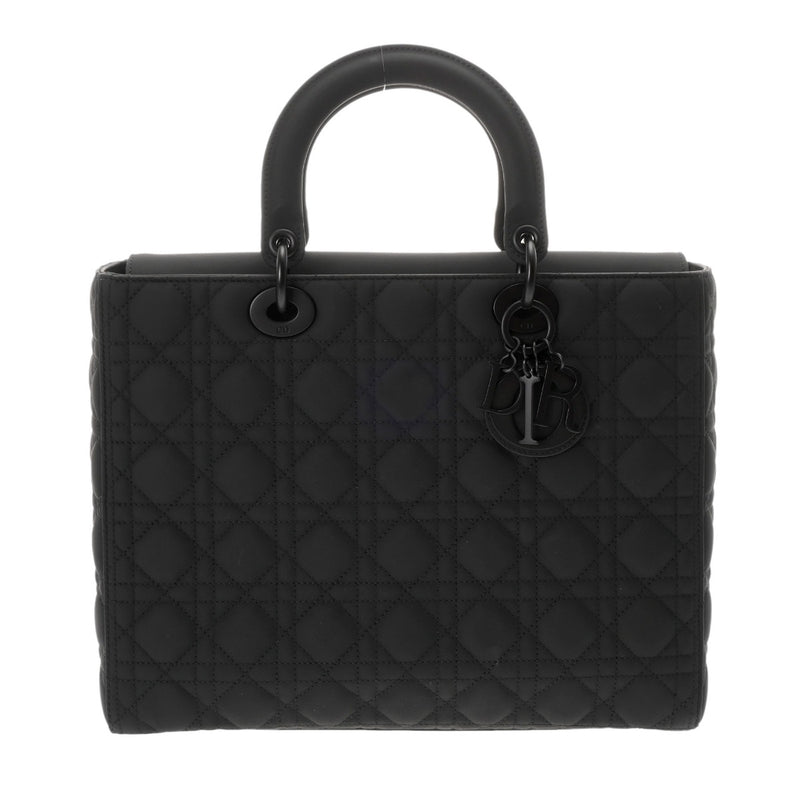 CHRISTIAN DIOR クリスチャンディオール レディディオール ラージ ブラック M0566SLOI_M989 レディース ウルトラマットカーフ ハンドバッグ Aランク 中古 銀蔵