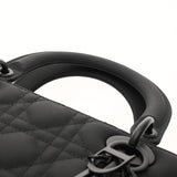 CHRISTIAN DIOR クリスチャンディオール レディディオール ラージ ブラック M0566SLOI_M989 レディース ウルトラマットカーフ ハンドバッグ Aランク 中古 銀蔵